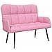 Sofa a Due Posti Rosa 115 x 61 x 87 cm Tessuto - Foto miniatura 1