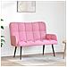 Sofa a Due Posti Rosa 115 x 61 x 87 cm Tessuto - Foto miniatura 2