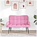 Sofa a Due Posti Rosa 115 x 61 x 87 cm Tessuto - Foto miniatura 3
