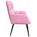 Sofa a Due Posti Rosa 115 x 61 x 87 cm Tessuto - Foto miniatura 5