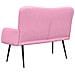 Sofa a Due Posti Rosa 115 x 61 x 87 cm Tessuto - Foto miniatura 6