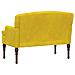 Loveseat con bottoni imbottiti Giallo Chiaro 111 x 65 x 79 cm - Foto miniatura 5