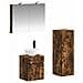 Set di mobili per il bagno 4 pcs Rovere Fumo - Foto miniatura 1