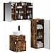 Set di mobili per il bagno 4 pcs Rovere Fumo - Foto miniatura 2