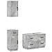 Set di armadietti da bagno in 3 pezzi HOORN Grigio Cemento - Foto miniatura 1