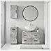 Set di armadietti da bagno in 3 pezzi HOORN Grigio Cemento - Foto miniatura 9