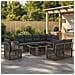 Set Divano da Giardino 9 pz Grigio e Grigio Scuro polyrattan - Foto miniatura 6