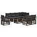 Set Divano da Giardino 9 pz Grigio e Grigio Scuro polyrattan - Foto miniatura 1