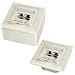 Presa a muro 2x RJ45 Cat. 6A con ingresso orizzontale, bianco - Foto miniatura 1