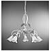 Lampadario 5 Luci Stle Classico In Metallo Bianco Spennellato Argento - Foto miniatura 2