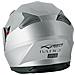 Casco Integrale Moto Scooter Visierino Parasole Touring Argento L - Foto miniatura 3