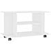 Mobile TV con Ruote Bianco 80x40x45 cm in Legno Multistrato - Foto miniatura 1