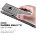 Custodia Compatibile Con Samsung Galaxy A7 2016 In Grigio Nero - Coperchio Protettiva Con Chiusura Magnetica, Funzione Stand E Tasca Per Le Carte - Foto miniatura 8