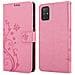 Custodia Compatibile Con Samsung Galaxy A71 In Rosa Fiore - Coperchio Protettivo In Design Floreale Con Chiusura Magnetica, Funzione Stand E Slot Per Carte - Foto miniatura 3
