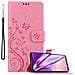 Custodia Compatibile Con Samsung Galaxy A71 In Rosa Fiore - Coperchio Protettivo In Design Floreale Con Chiusura Magnetica, Funzione Stand E Slot Per Carte - Foto miniatura 1