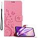Custodia Compatibile Con Samsung Galaxy A71 In Rosa Fiore - Coperchio Protettivo In Design Floreale Con Chiusura Magnetica, Funzione Stand E Slot Per Carte - Foto miniatura 4