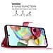 Custodia Compatibile Con Samsung Galaxy A71 In Rosa Fiore - Coperchio Protettivo In Design Floreale Con Chiusura Magnetica, Funzione Stand E Slot Per Carte - Foto miniatura 6