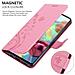 Custodia Compatibile Con Samsung Galaxy A71 In Rosa Fiore - Coperchio Protettivo In Design Floreale Con Chiusura Magnetica, Funzione Stand E Slot Per Carte - Foto miniatura 7