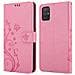 Custodia Compatibile Con Samsung Galaxy A71 In Rosa Fiore - Coperchio Protettivo In Design Floreale Con Chiusura Magnetica, Funzione Stand E Slot Per Carte - Foto miniatura 10