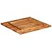 Piano Tavolo in Legno Massello di Acacia 25-27 mm 70x70 cm - Foto miniatura 4