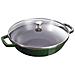 Wok medio ghisa c / coperchio vetro 30cm verde basilico - Foto miniatura 1