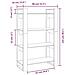 Libreria / divisorio Bianco 80x35x125 Cm Legno Massello Di Pino - Foto miniatura 8