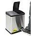Step Bin Cr705-30 L Pattumiera Per Raccolta Differenziata A Pedale In Acciaio Inox, 2 Secchi Interni, 2 X 15 L (30 L) - Foto miniatura 2