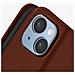 Custodia Vera Pelle Per Iphone 14 Portacarte E Supporto Video Marrone - Foto miniatura 3