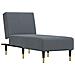 Chaise Longue In Velluto Grigio Scuro - Foto miniatura 2