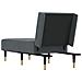 Chaise Longue In Velluto Grigio Scuro - Foto miniatura 7