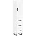 Credenza Bianca 34,5x34x180 Cm In Legno Multistrato - Foto miniatura 2
