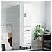 Credenza Bianca 34,5x34x180 Cm In Legno Multistrato - Foto miniatura 1