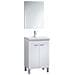 Mobile Sottolavabo Naperville, Mobiletto Per Bagno, Armadio A 2 Ante Con Specchio, Lavabo Non Incluso, 50x40h80 Cm, Bianco - Foto miniatura 2