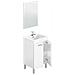 Mobile Sottolavabo Naperville, Mobiletto Per Bagno, Armadio A 2 Ante Con Specchio, Lavabo Non Incluso, 50x40h80 Cm, Bianco - Foto miniatura 3
