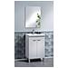 Mobile Sottolavabo Naperville, Mobiletto Per Bagno, Armadio A 2 Ante Con Specchio, Lavabo Non Incluso, 50x40h80 Cm, Bianco - Foto miniatura 4