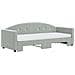 Divano Letto Estraibile Materassi Grigio Chiaro 80x200 Velluto - Foto miniatura 2