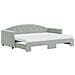 Divano Letto Estraibile Materassi Grigio Chiaro 80x200 Velluto - Foto miniatura 1