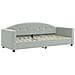 Divano Letto Estraibile Materassi Grigio Chiaro 80x200 Velluto - Foto miniatura 9