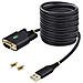 Cavo da USB a seriale da 3 m, ritenzione COM, viti /dadi intercambiabili, adattatore USB-A a DB9 RS232, IC FTDI, protezione ESD, Windows /macOS /Linux - Foto miniatura 9