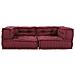 Pouf Modulare Marrone Rossiccio 140x70x36 in Tessuto - Foto miniatura 2