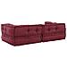 Pouf Modulare Marrone Rossiccio 140x70x36 in Tessuto - Foto miniatura 3