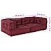 Pouf Modulare Marrone Rossiccio 140x70x36 in Tessuto - Foto miniatura 8