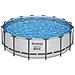 Piscina Fuori Terra - In Giro - 488x122 Cm - Grigio - Include Accessori Coordinati Cb32 - Foto miniatura 5