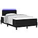 Letto con Box Spring e Materasso & Luce LED Nera 120x190 cm Tessuto - Foto miniatura 1