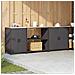 Set di Stoccaggio per Cucina Altro 3 pcs Nero 240 x 50 x 92 cm - Foto miniatura 4