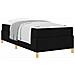 Letto a molle Nero e Bianco e Nero 100 x 200 cm Tessuto - Foto miniatura 3