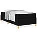 Letto a molle Nero e Bianco e Nero 100 x 200 cm Tessuto - Foto miniatura 4