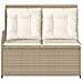 Panca Reclinabile da Giardino con Cuscini Beige in Polyrattan - Foto miniatura 4