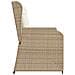 Panca Reclinabile da Giardino con Cuscini Beige in Polyrattan - Foto miniatura 5