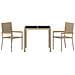 Set da Pranzo per Giardino 3 pcs Beige 90 x 90 x 75 cm - Foto miniatura 7